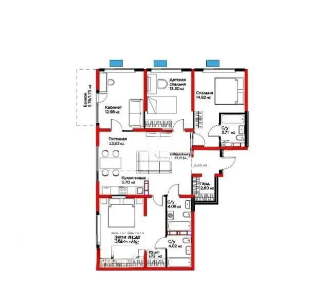 Продажа 5-комнатной квартиры, 112 м² - Продажа квартир в новостройках Алматы без посредников - страница 46 фото 4 из 4