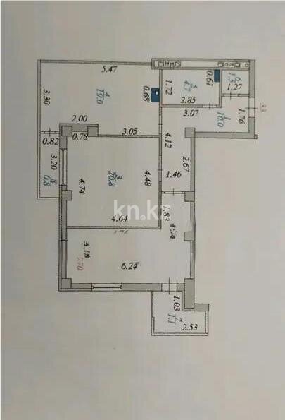 Продажа 2-комнатной квартиры, 78 м² в Астане