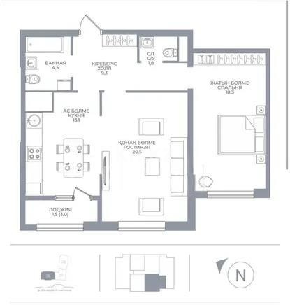 Продажа 3-комнатной квартиры, 70 м² в Алматы