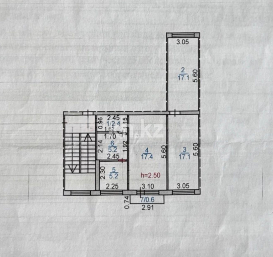 Продажа 3-комнатной квартиры, 64.4 м², ул. Дюсембекова, дом  57 - Продажа  трехкомнатных квартир в Караганде фото 12 из 12