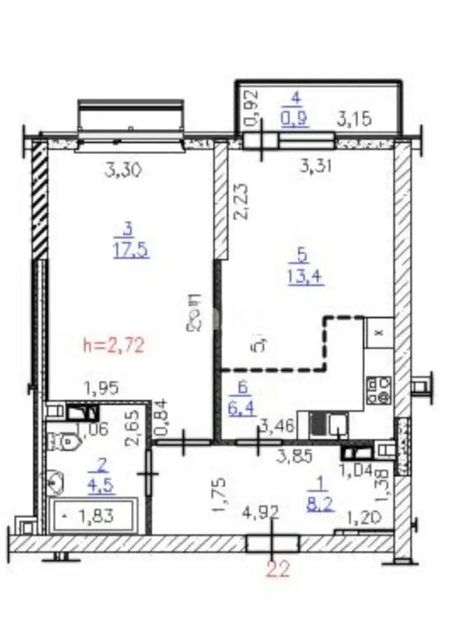 Продажа 2-комнатной квартиры, 51 м², ул. Момышулы, дом  5/3 - Продажа квартир в новостройках Алматы без посредников фото 1 из 1