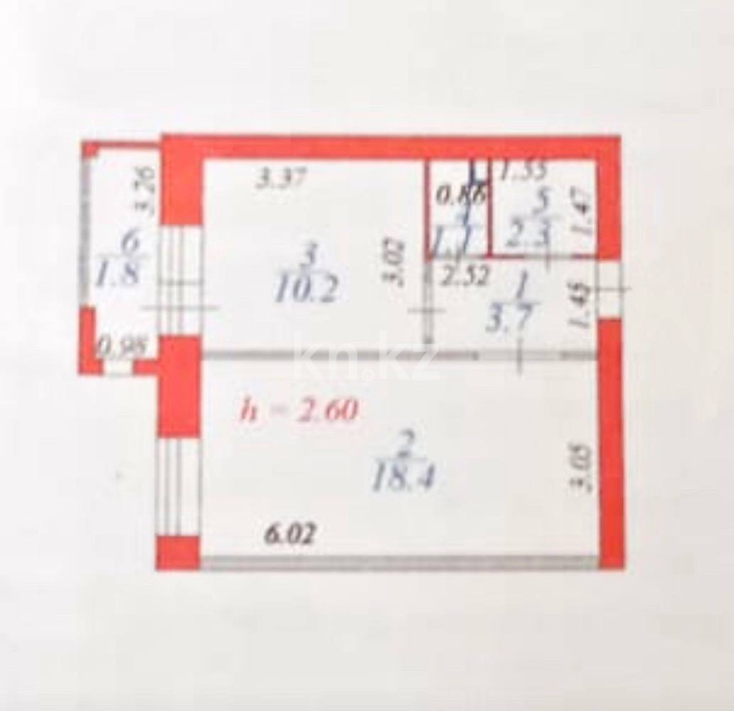 Продажа 1-комнатной квартиры, 38 м² - Продажа недвижимости в Астане - страница 4 фото 2 из 17