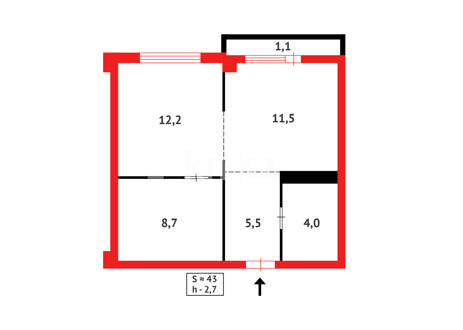 Продажа 2-комнатной квартиры, 43 м² в Астане - фото 8