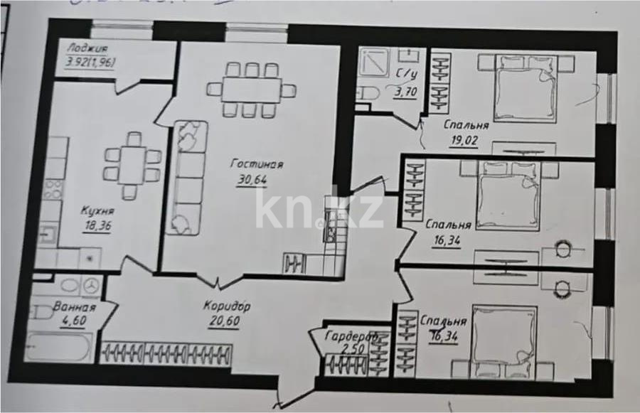 Продажа 4-комнатной квартиры, 134.6 м² - Продажа четырехкомнатных квартир в р-не Сарайшык Астаны фото 1 из 1