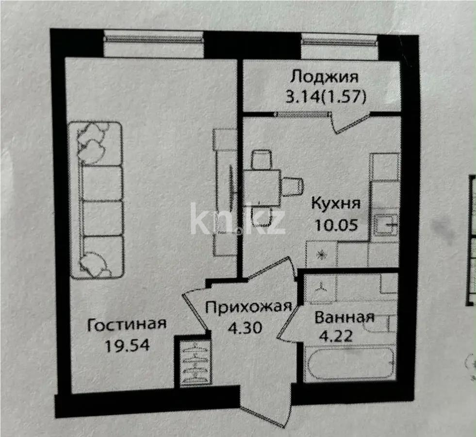 Продажа 1-комнатной квартиры, 40 м² в Астане