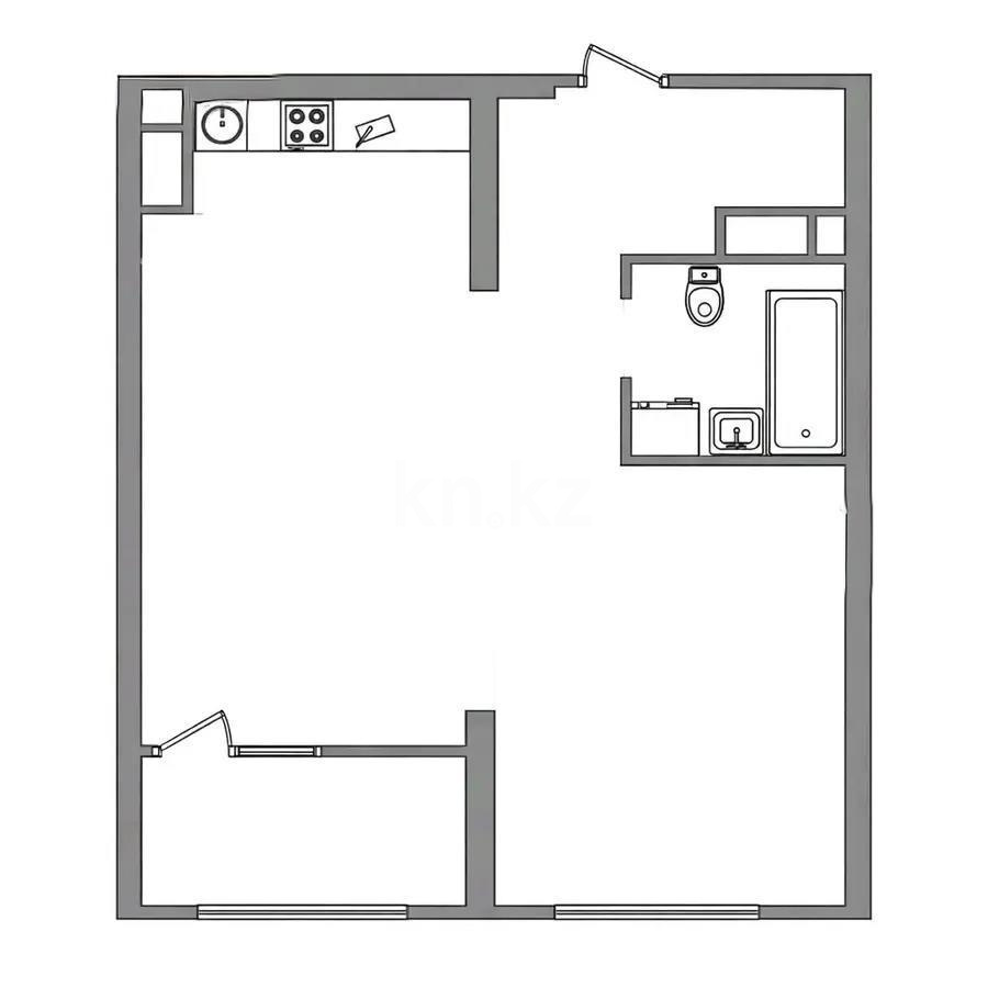 Продажа 1-комнатной квартиры, 48 м² в Алматы - фото 2