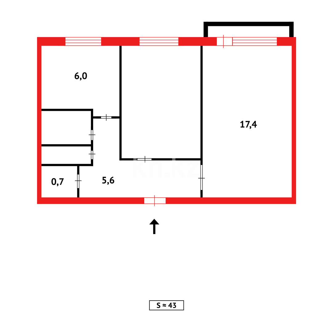 Продажа 2-комнатной квартиры, 45 м², 3 мкр-н в Абае - фото 9