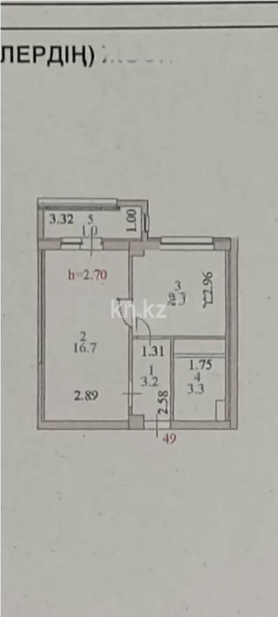 Продажа 1-комнатной квартиры, 36 м², пр. Тауелсыздык, дом  34/2 - Продажа  однокомнатных квартир в новостройках Астаны без посредников с фото фото 1 из 1