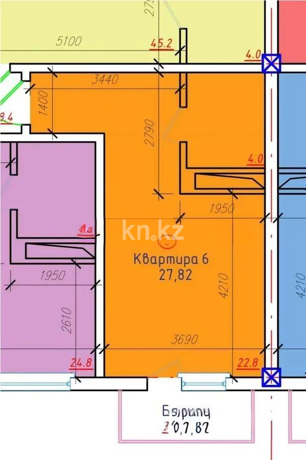 Продажа 1-комнатной квартиры, 27.82 м² - Продажа квартир в Алатауском р-не Алматы фото 1 из 1
