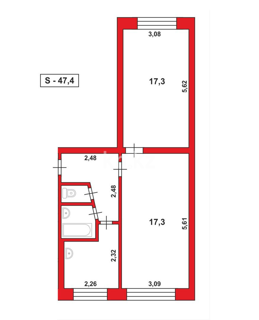 Продажа 2-комнатной квартиры, 47 м² - Продажа недвижимости в Караганде - страница 28 фото 13 из 14