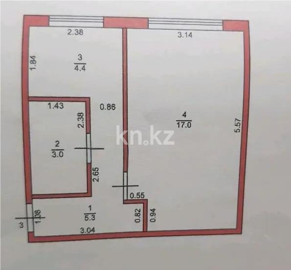 Продажа 1-комнатной квартиры, 29 м² - Продажа квартир в Пришахтинске Караганды - страница 4 фото 4 из 4