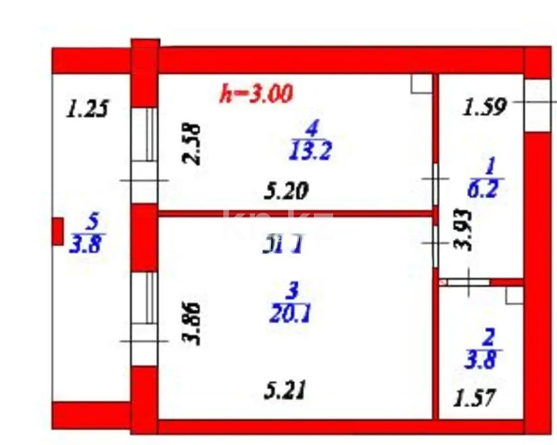 Продажа 1-комнатной квартиры, 47.1 м² в Астане
