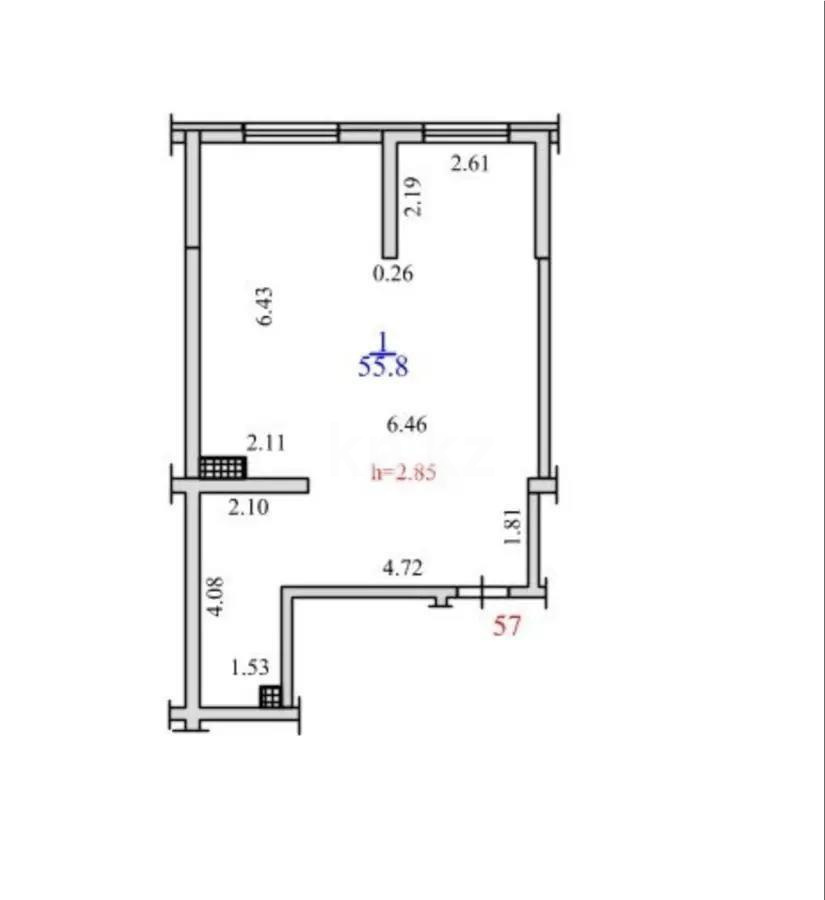 Продажа 2-комнатной квартиры, 56 м², пр. Рыскулова, дом  103/7 стр - Продажа квартир в Алматы фото 1 из 1