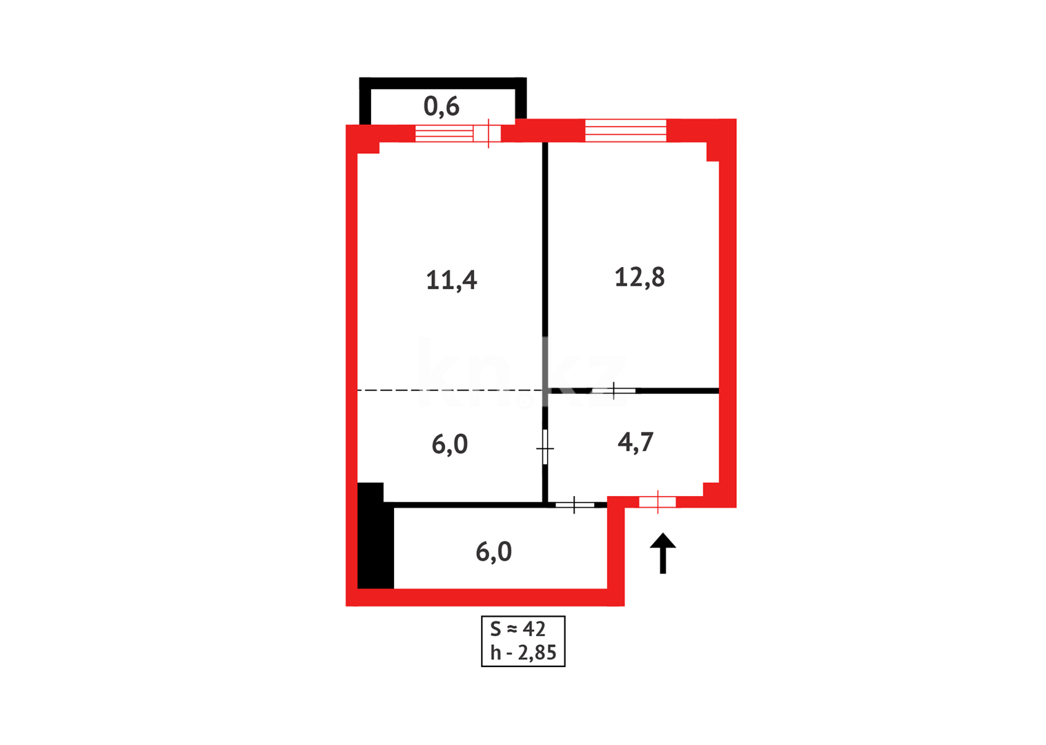 Продажа 2-комнатной квартиры, 41.5 м² - Продажа квартир в Астане - страница 206 фото 7 из 7