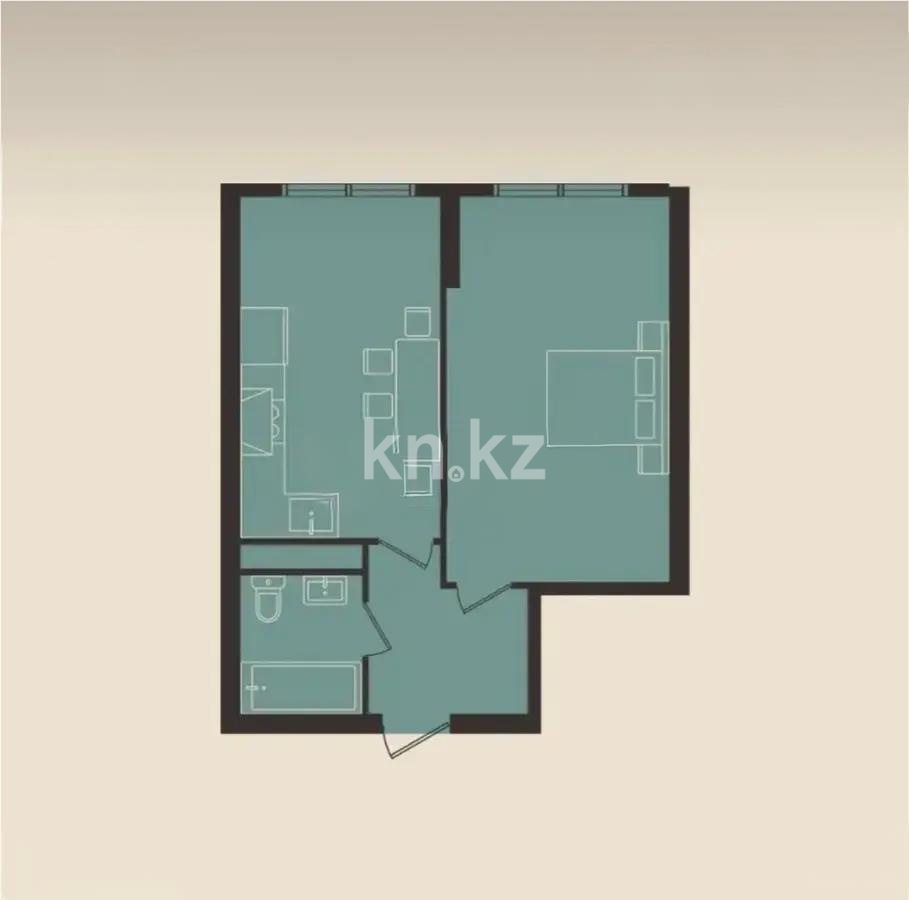 Продажа 2-комнатной квартиры, 50 м², ул. Момышулы, дом  100 стр - Продажа  двухкомнатных квартир в Алматы без посредников с фото фото 1 из 1