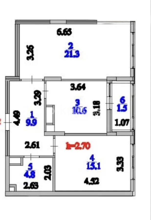 Продажа 2-комнатной квартиры, 63.2 м² - Продажа квартир в блочном доме в Казахстане - страница 4 фото 1 из 1