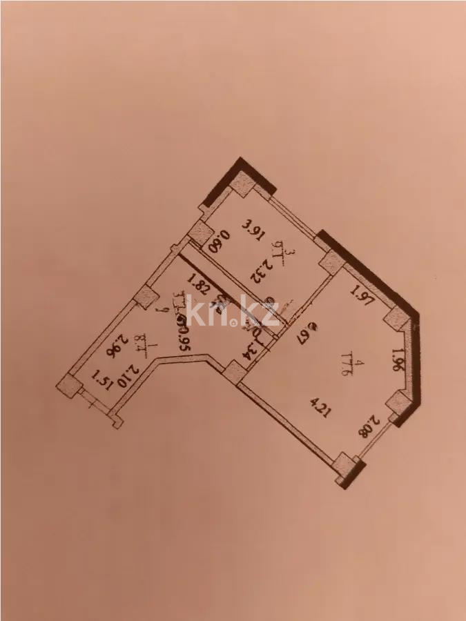 Продажа 1-комнатной квартиры, 38.4 м² в Астане