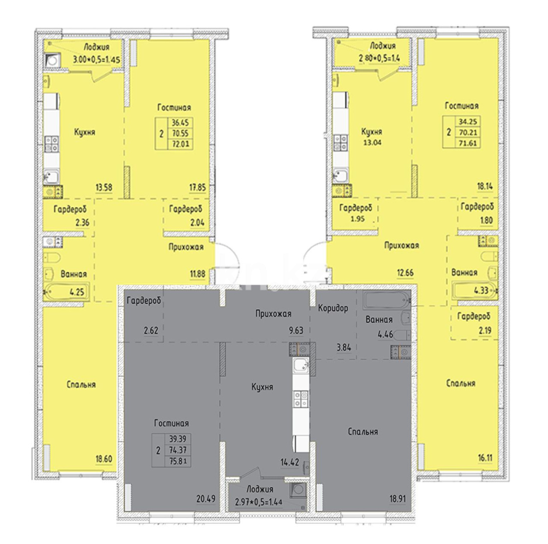 Продажа 2-комнатной квартиры, 72 м² - Продажа квартир в Медеуском р-не Алматы фото 7 из 7