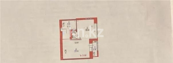 Продажа 1-комнатной квартиры, 55.3 м² в Астане