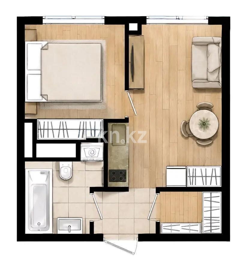 Продажа 1-комнатной квартиры, 31.08 м² в Алматы - фото 2