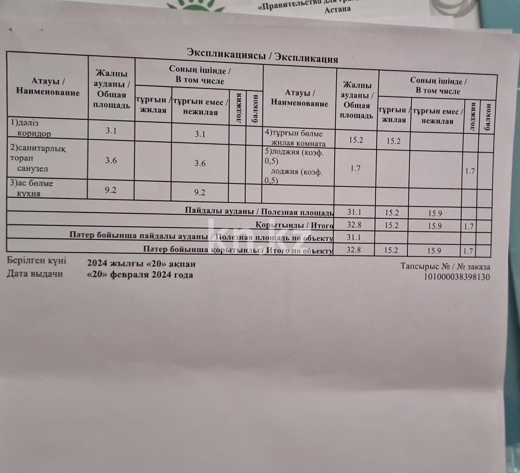 Продажа 1-комнатной квартиры, 33 м², Айнаколь, дом  66/1 - пр. Кошкарбаева в Астане