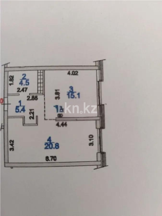 Продажа 1-комнатной квартиры, 45.8 м² в Алматы