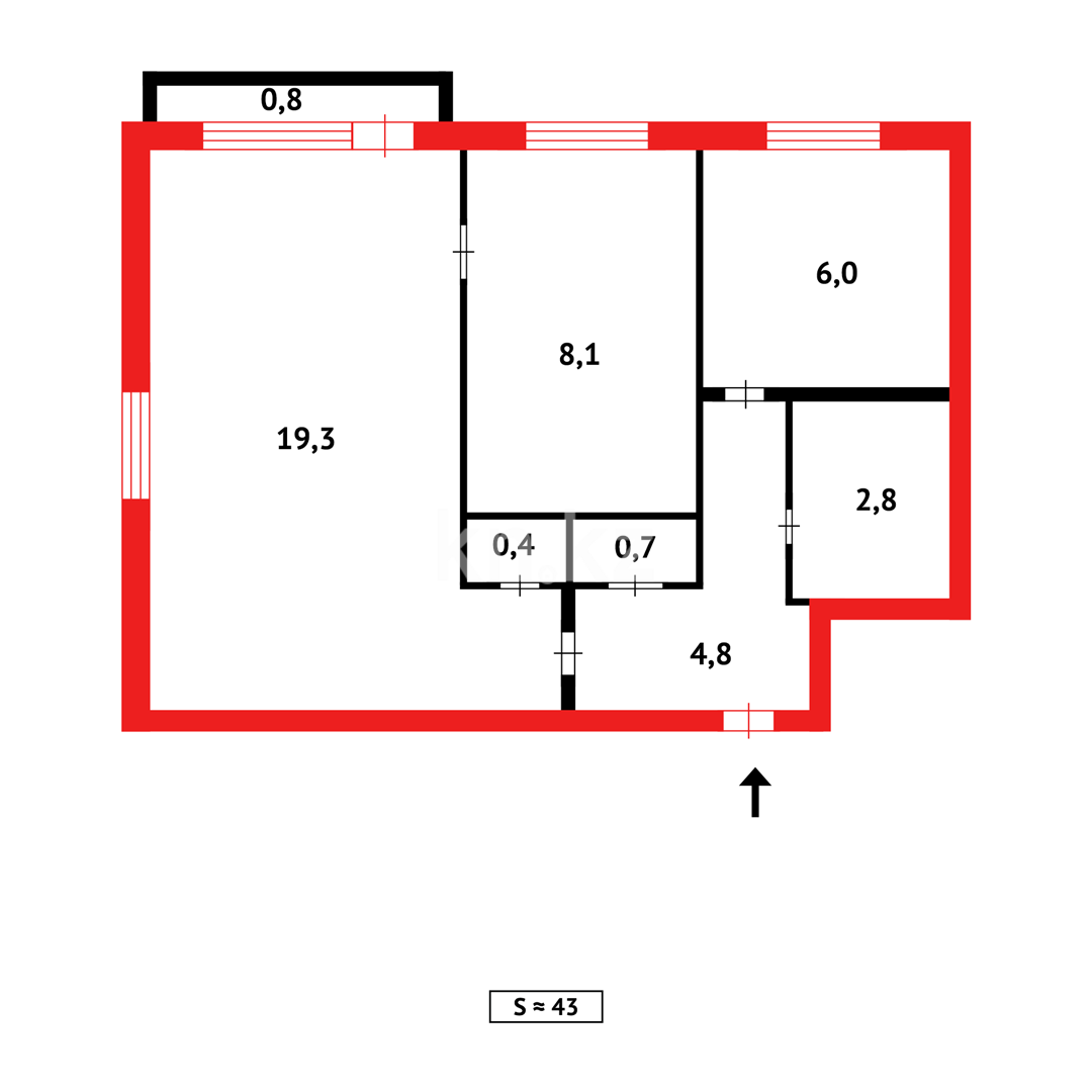 Продажа 2-комнатной квартиры, 42 м² - Недвижимость в Казахстане - страница 4 фото 11 из 11