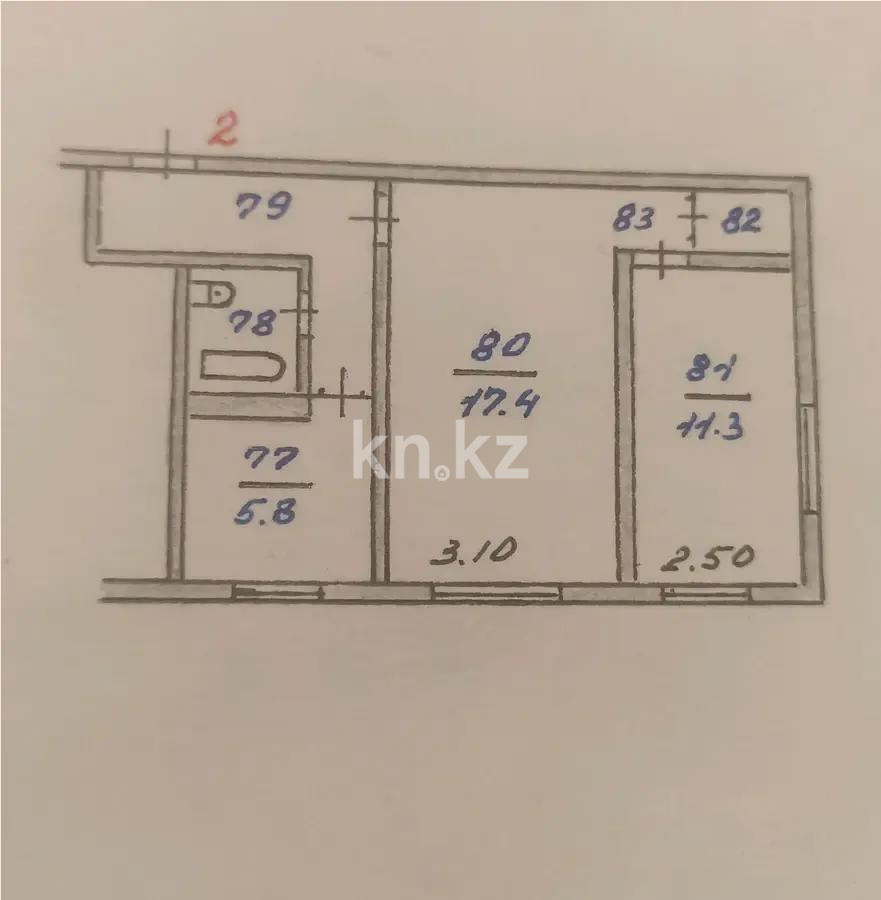 Продажа 2-комнатной квартиры, 46.1 м², мкр-н 7, дом  13 в Алматы - фото 4