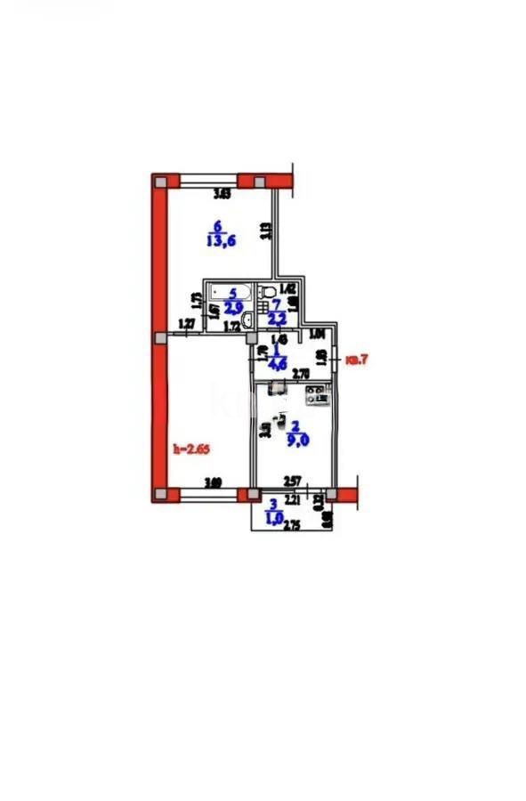 Продажа 2-комнатной квартиры, 50 м² - Продажа квартир в Алматы - страница 3 фото 7 из 7