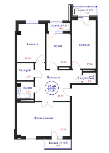 Продажа 3-комнатной квартиры, 90 м² - Продажа  трехкомнатных квартир в новостройках Астаны - страница 53 фото 4 из 4