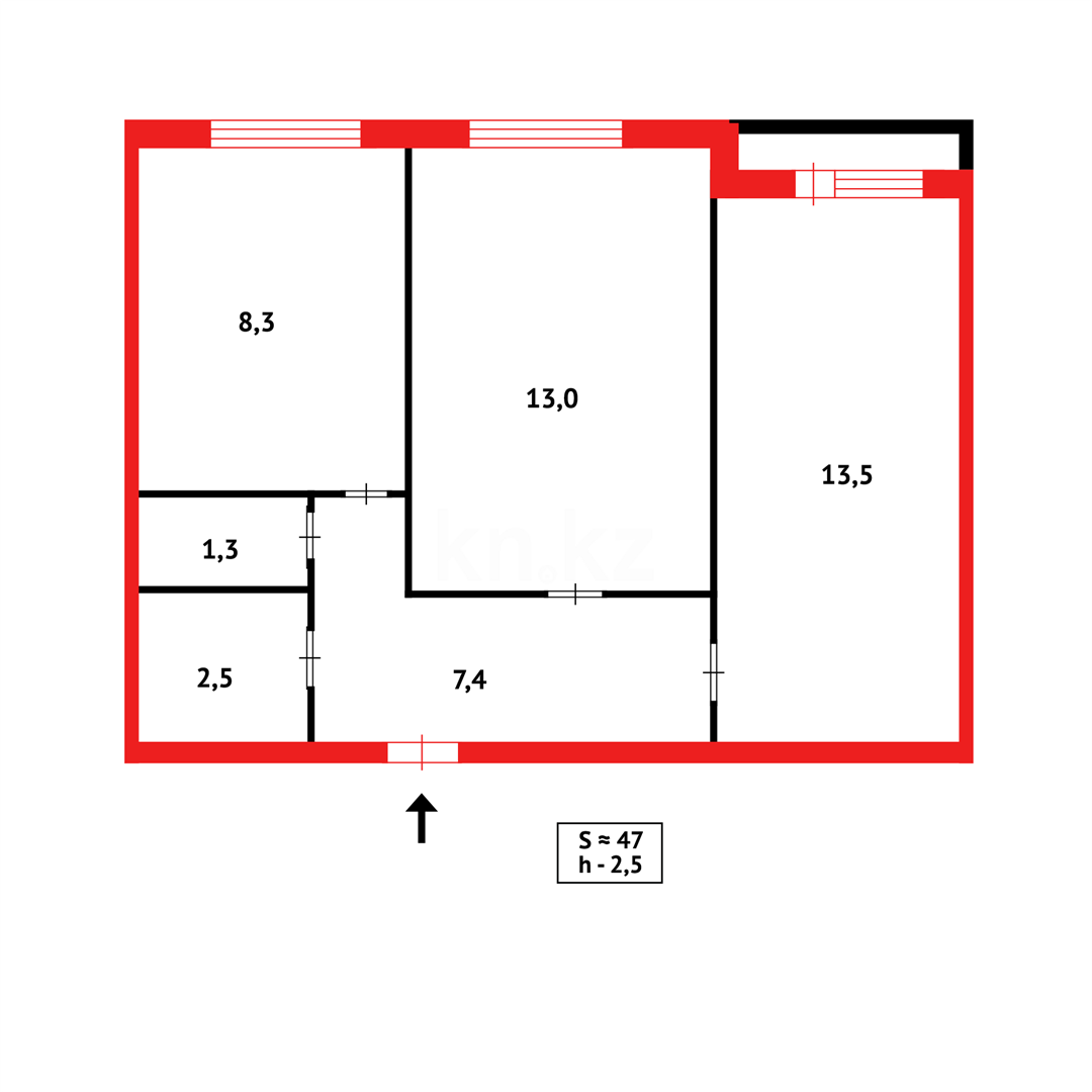 Продажа 2-комнатной квартиры, 48 м² - Продажа квартир в Караганде - страница 71 фото 11 из 11