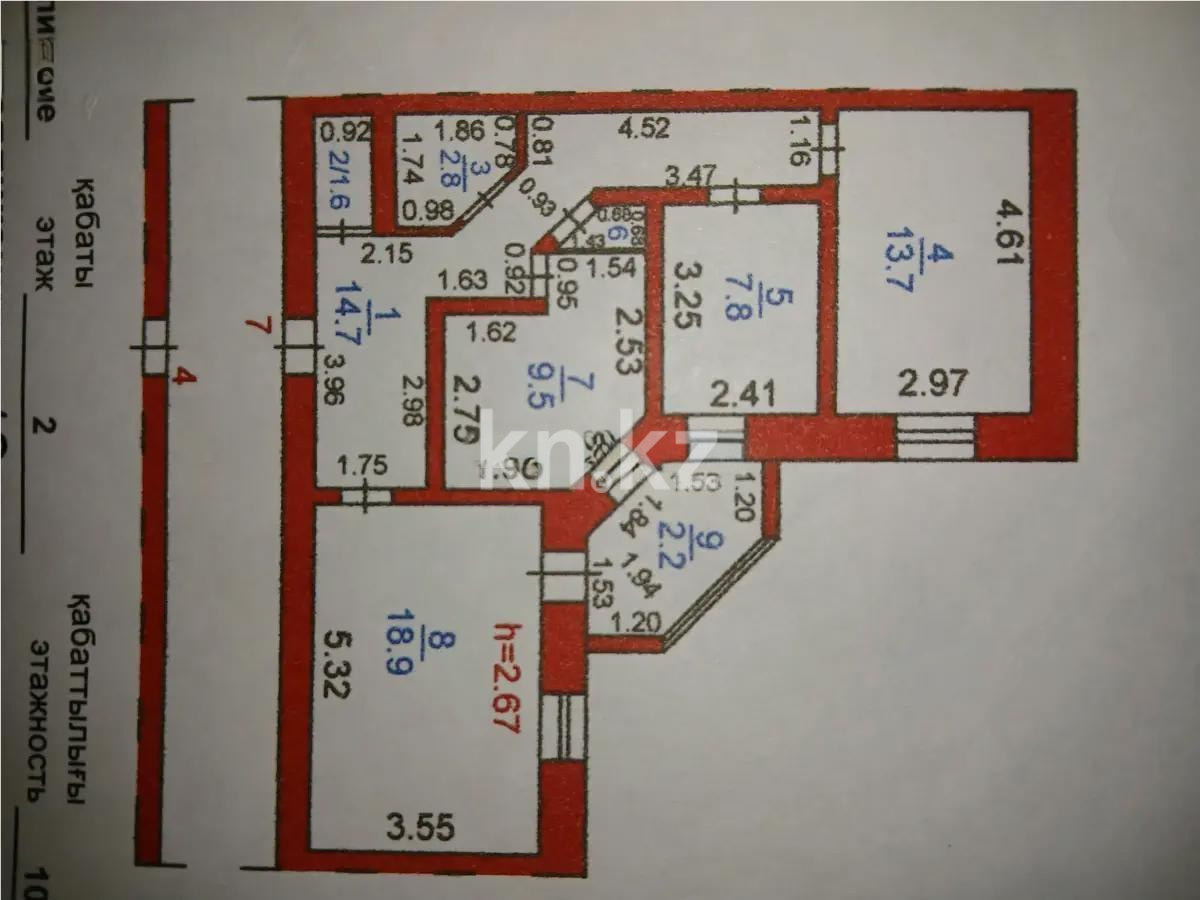 Продажа 3-комнатной квартиры, 72 м², ул. Гапеева, дом  16 - Продажа  трехкомнатных квартир в Караганде без посредников с фото фото 1 из 1
