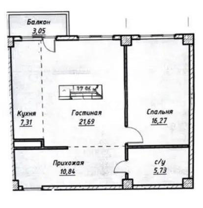 Продажа 2-комнатной квартиры, 62.85 м², ул. Омарова, дом  150 в Астане