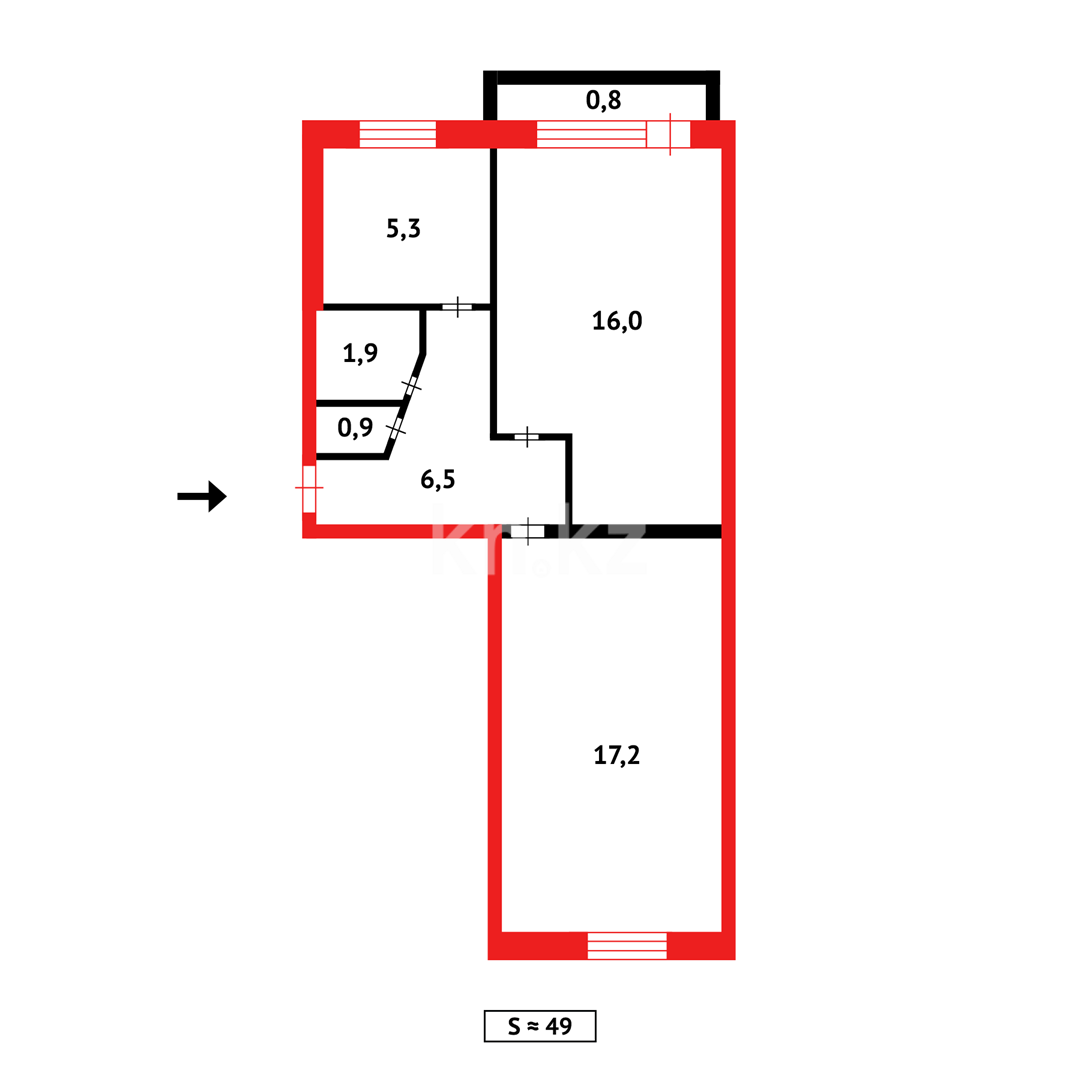 Продажа 2-комнатной квартиры, 50 м² в Темиртау - фото 13