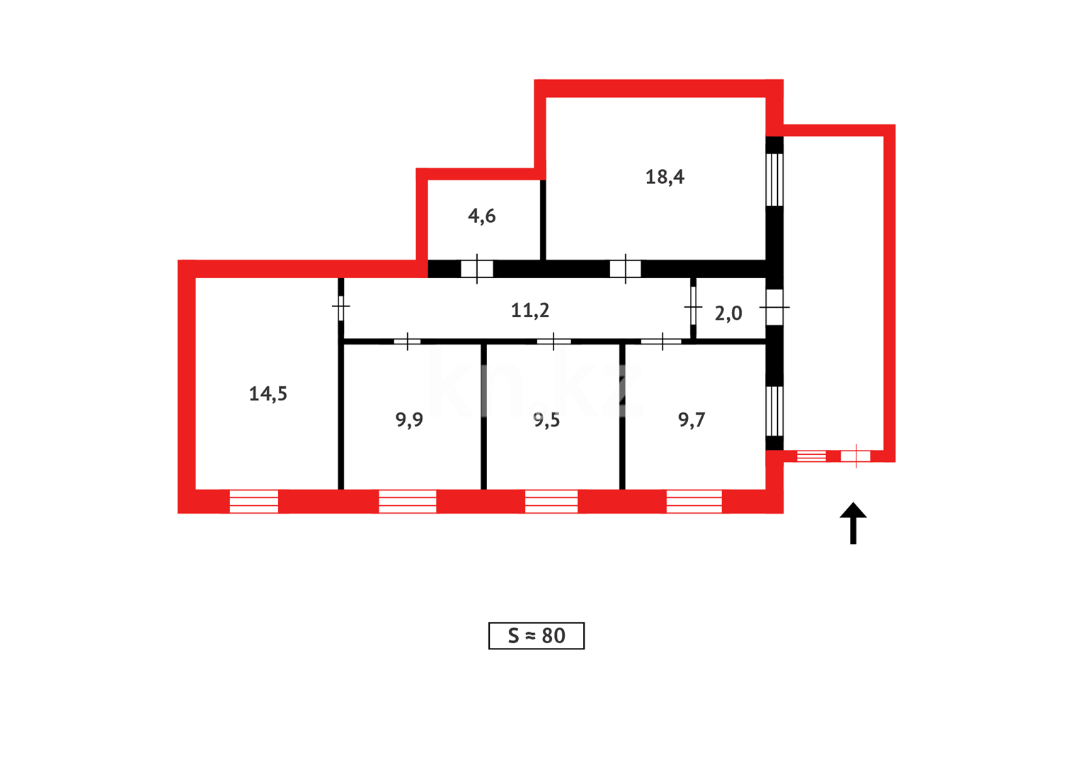 Продажа 4-комнатного дома, 80 м² - Продажа четырехкомнатных домов, коттеджей в Караганде фото 22 из 22