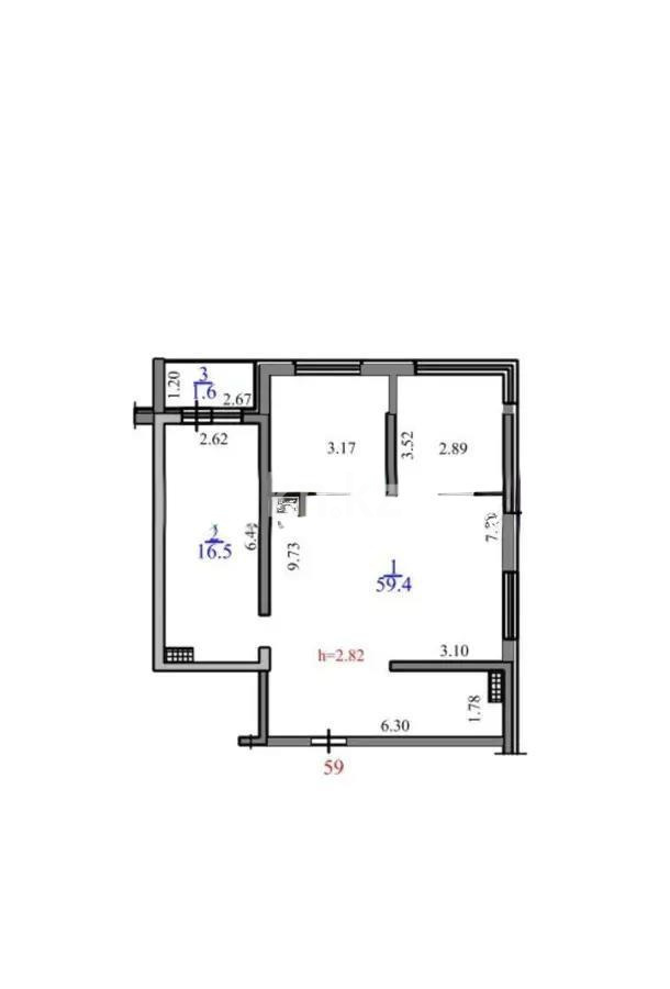 Продажа 3-комнатной квартиры, 78.8 м² в Алматы - фото 4
