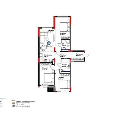Продажа 4-комнатной квартиры, 86.22 м² - Продажа квартир в Астане - страница 20 фото 1 из 1