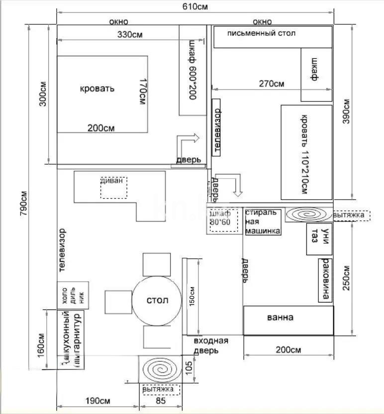 Продажа 3-комнатной квартиры, 45 м² - Продажа трехкомнатных квартир от собственников в Алматы фото 7 из 7