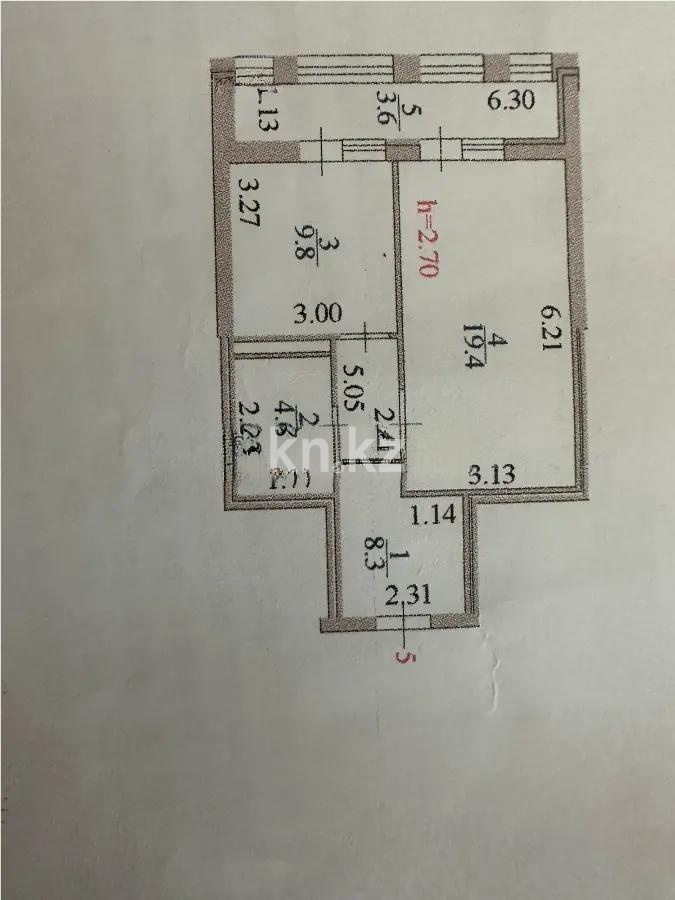 Продажа 1-комнатной квартиры, 45.7 м², ул. Мухамедханова, дом  49/1 - Продажа  однокомнатных квартир в Астане фото 6 из 6