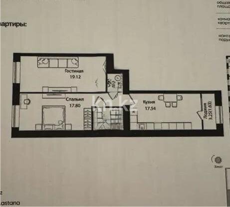 Продажа 2-комнатной квартиры, 65.28 м² в Астане - фото 3