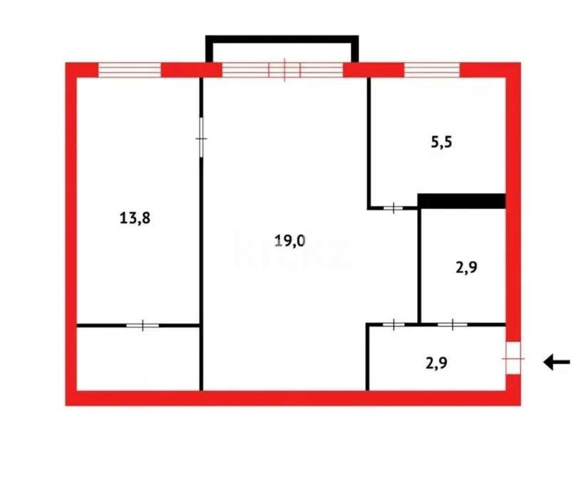 Продажа 2-комнатной квартиры, 46 м² в Темиртау - фото 6