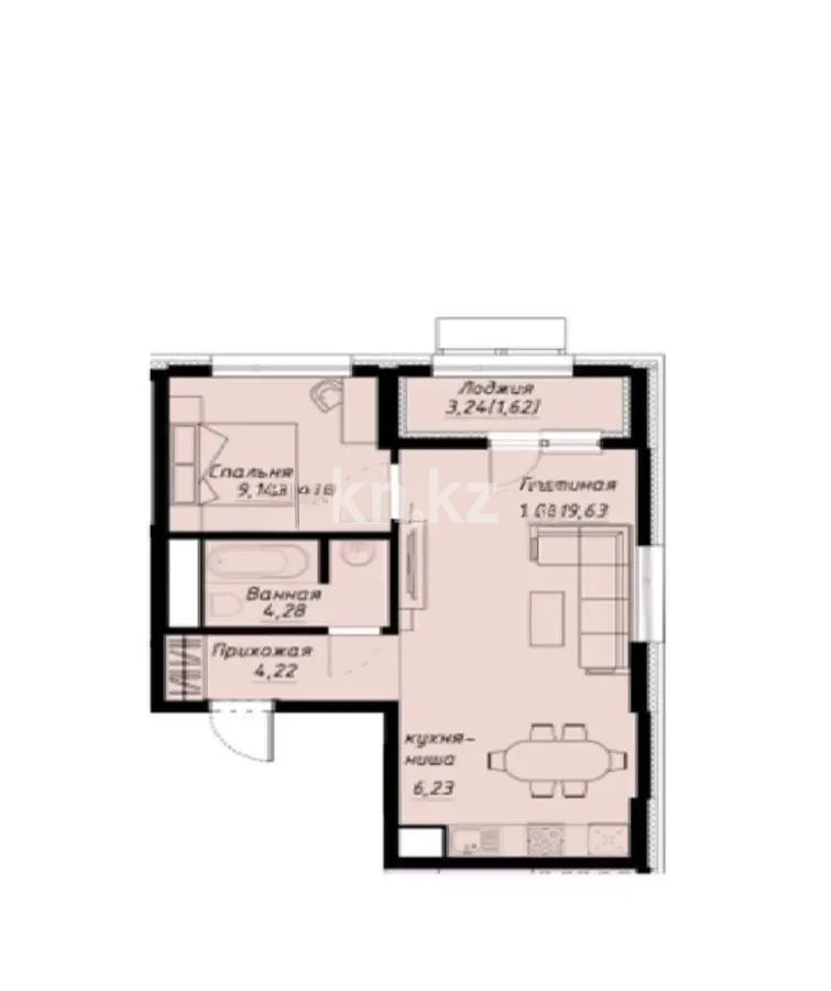 Продажа 2-комнатной квартиры, 48 м², ул. Е-430, дом  2/4 в Астане