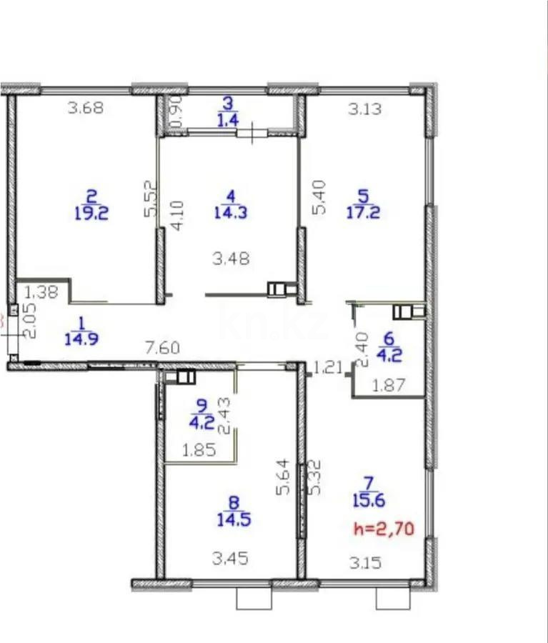 Продажа 4-комнатной квартиры, 106 м² в Алматы