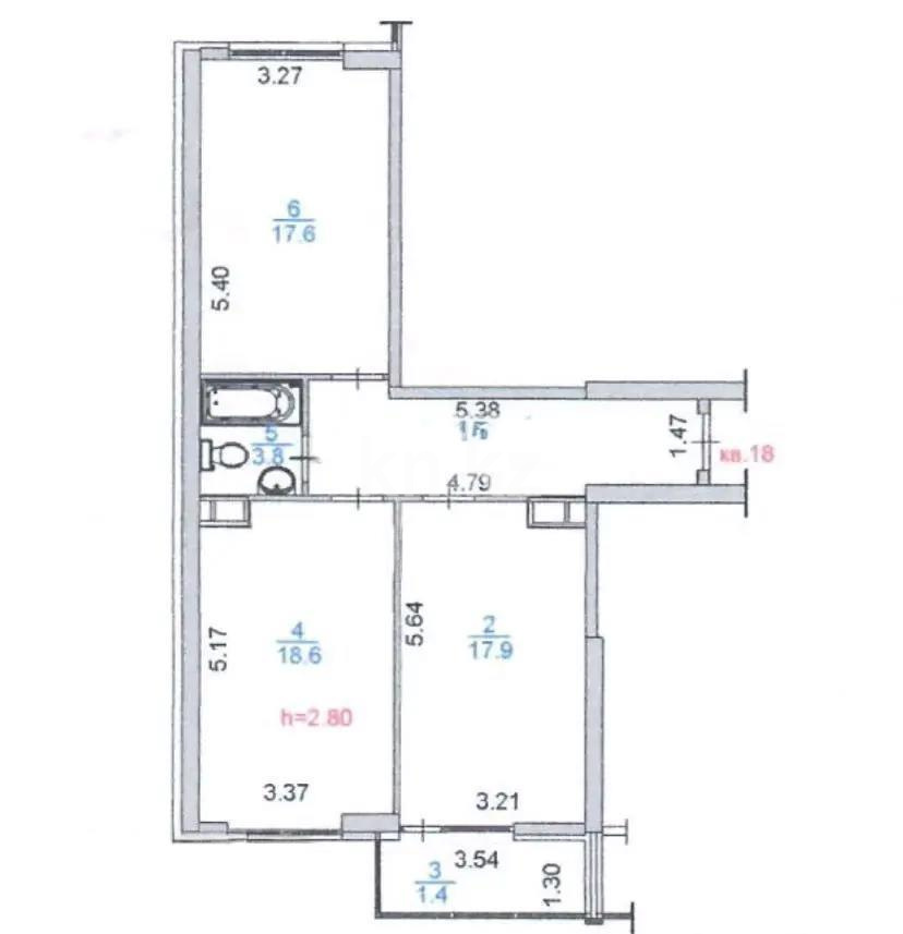 Продажа 2-комнатной квартиры, 70.9 м², мкр. Шугыла, дом  340/35 - Продажа квартир в Алматы фото 1 из 1