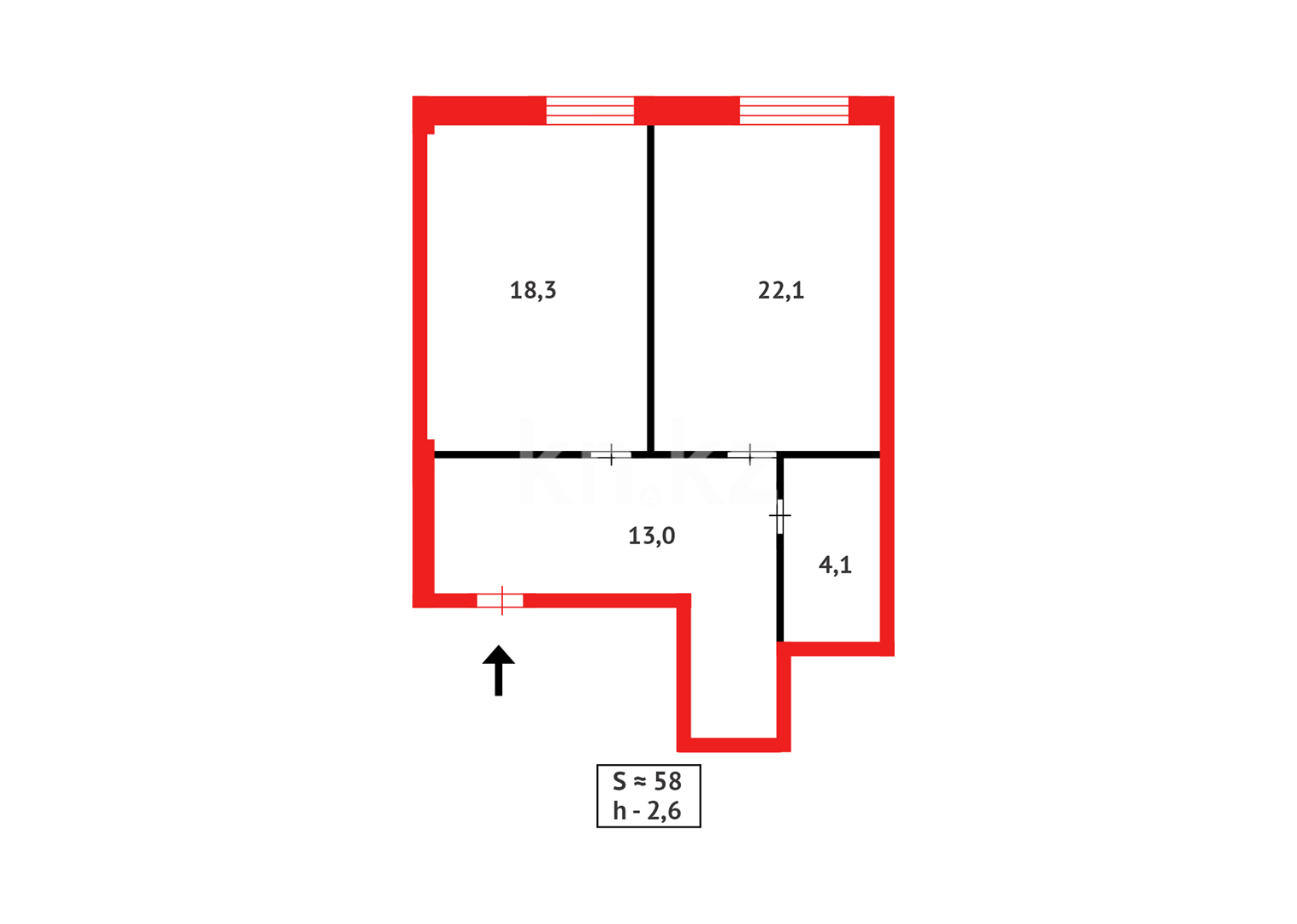 Продажа 2-комнатной квартиры, 57.5 м² - Продажа двухкомнатных квартир в Астане - страница 135 фото 11 из 11