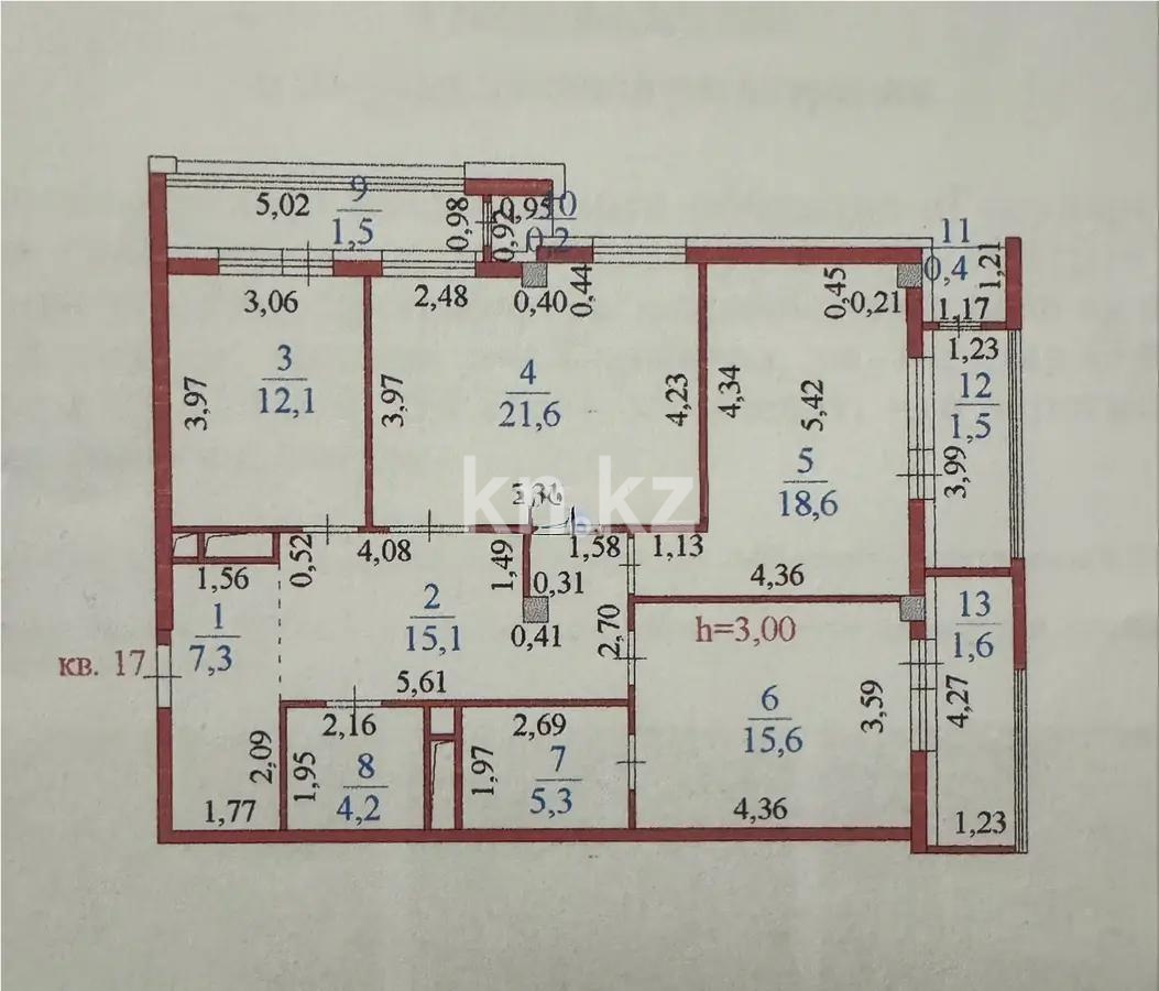 Продажа 3-комнатной квартиры, 105 м², ул. Ауэзова, дом  28 в Астане
