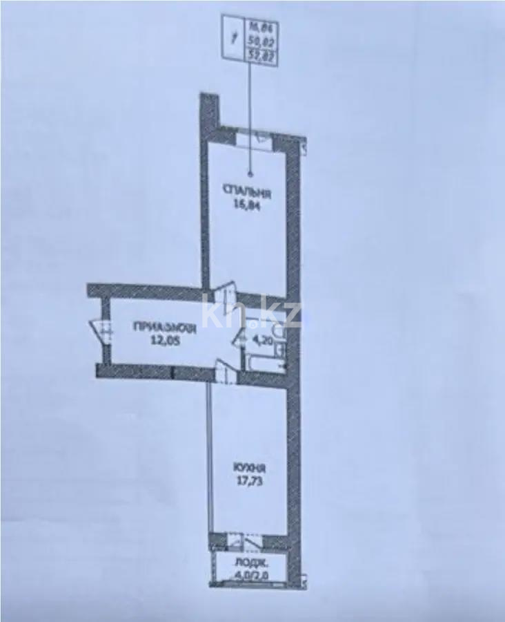 Продажа 2-комнатной квартиры, 53 м², ул. Айтматова, дом  45 стр - Продажа  двухкомнатных квартир в Астане с фото фото 1 из 1