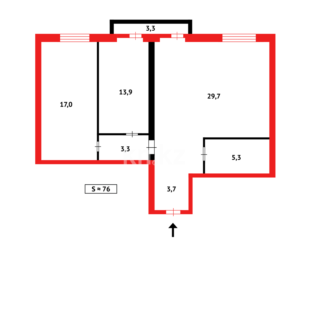 Продажа 3-комнатной квартиры, 78 м² - Продажа квартир в новостройках Караганды фото 20 из 20