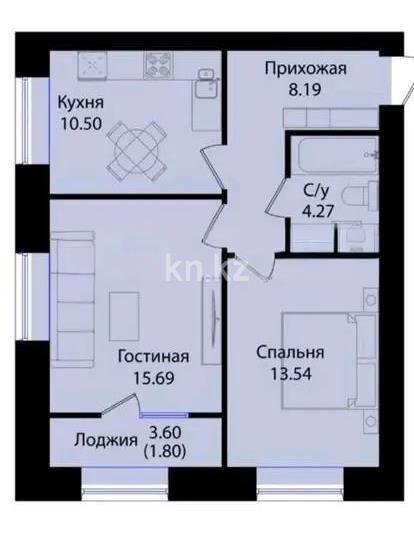 Продажа 2-комнатной квартиры, 54 м² - Продажа квартир в Астане фото 5 из 5