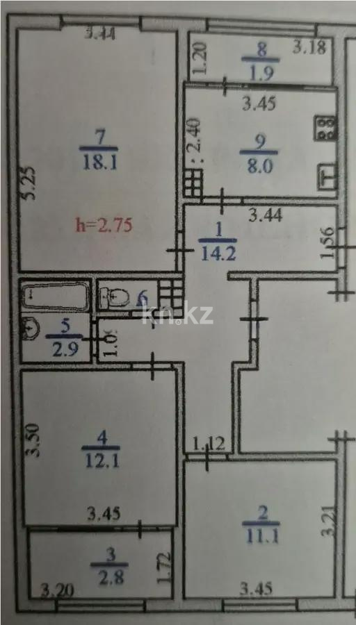 Продажа 3-комнатной квартиры, 72.1 м² - Недвижимость в Алматы - страница 3 фото 1 из 1